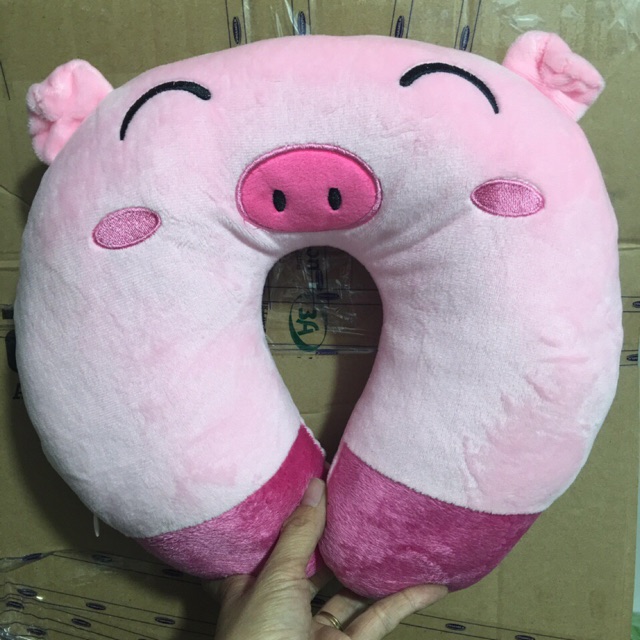 Gối kê cổ hình thú Heo hồng