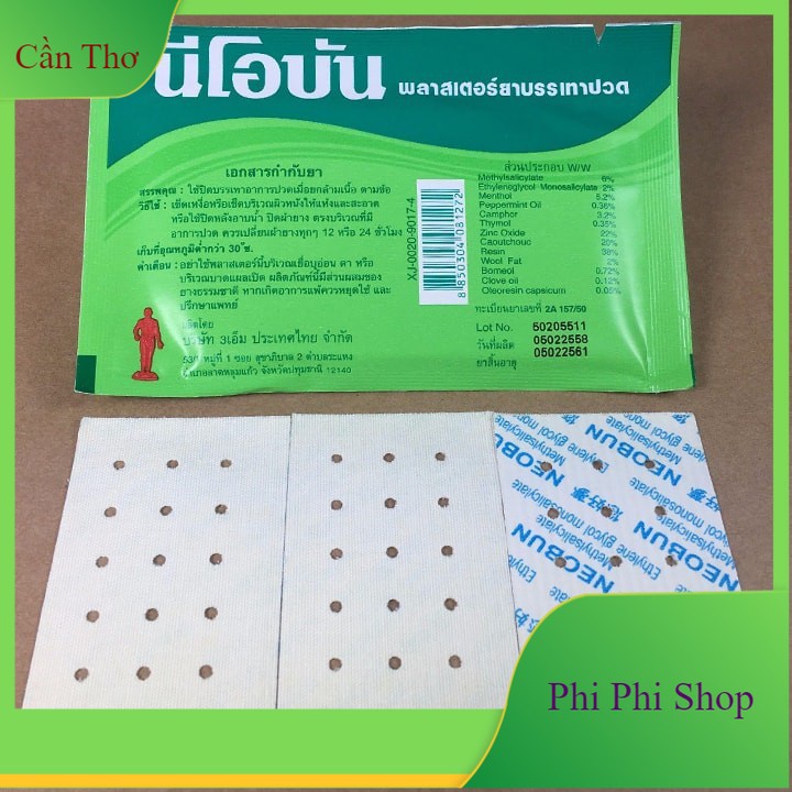 1 gói 10 miếng dán giảm đau Neobun Thái Lan