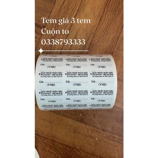 GIÁ RẺ NHẤT MIỀN BẮC_ 6.000 Tem chia liều dùng in tên Quầy thuốc, Nhà thuốc HDSD nhanh gọn tiện lợi cho dược sỹ