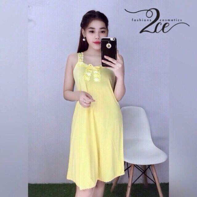 Đầm ngủ thun lạnh phối ren mặc mát  + Đầm Bản Ren Đầm bầuĐầm bảng