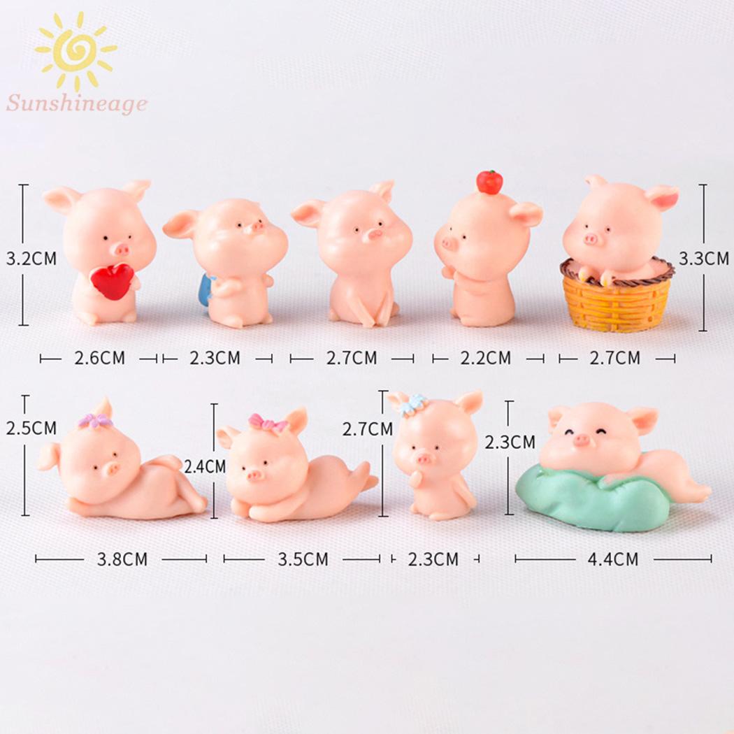 Set 9 Mô Hình Tượng Mini Trang Trí Tiểu Cảnh Sân Vườn