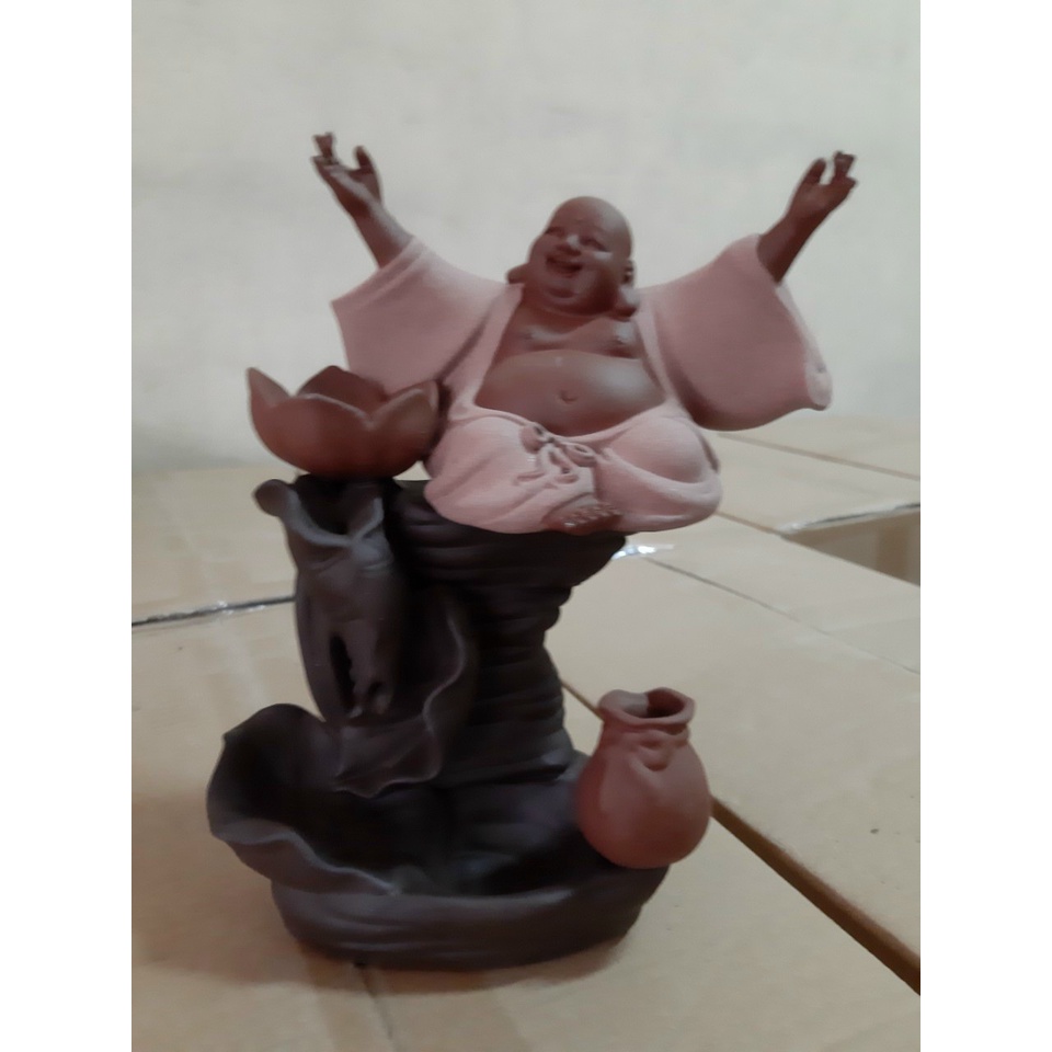 Giá Siêu Rẻ Tổng Hợp Thác khói trầm hương Phật Di Lạc tặng 5 nụ trầm