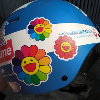Hình dán hoa mặt trời Kaikaikiki               Kaikai kiki PVC chống thấm nước cho mũ bảo hiể