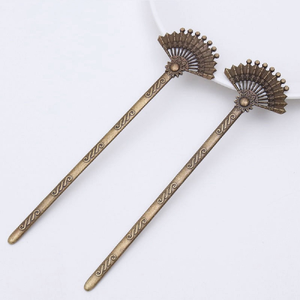 Trâm Cài Tóc Kim Loại Hình Cánh Quạt Cho Nữ