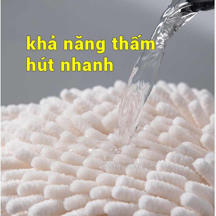 Khăn lau tay treo tường vải Chenille dày dặn thấm hút tốt – Khăn lau nhà bếp cầm tay