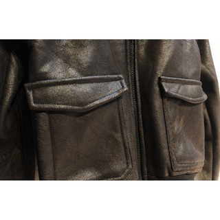 Áo da bomber thật phi công hàng đẹp loại 1 (da xước)