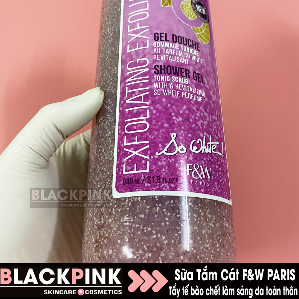 Sữa tắm cát tẩy tế bào chết làm sáng da toàn thân F&amp;W Paris 940ml