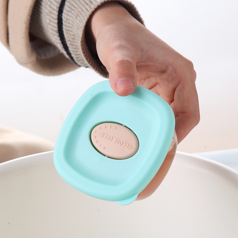 Hộp trữ đông đồ ăn dặm cho bé có nắp có vạch chia 120ml cao cấp bảo quản dinh dưỡng vệ sinh tiện lợi Bunakids AD45