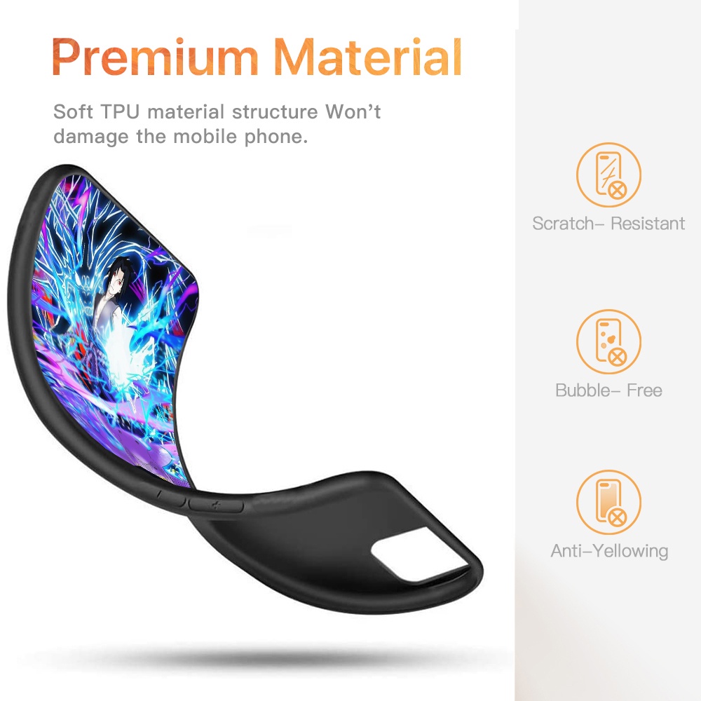 Cặp đôi Naruto Anime Hoạt hình vỏ điện thoại Xiaomi Black Shark 4 4S Vỏ TPU mềm silicon màu đen mờ 57
