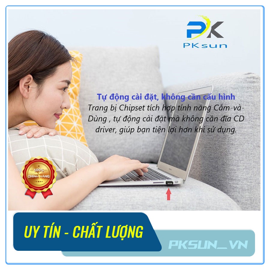 USB wifi bộ thu sóng wifi tốc độ 150 Mbps Wireless Tenda 311Mi dùng cho PC và Laptop - Hàng chính hãng