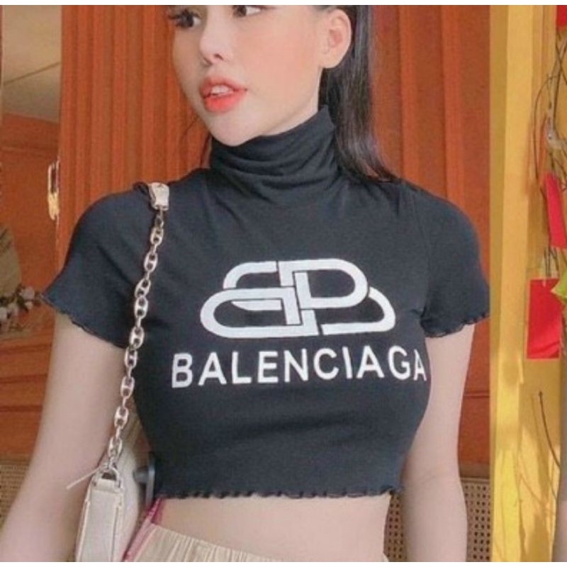 Áo croptop body cổ lọ &quot;replei1986&quot;