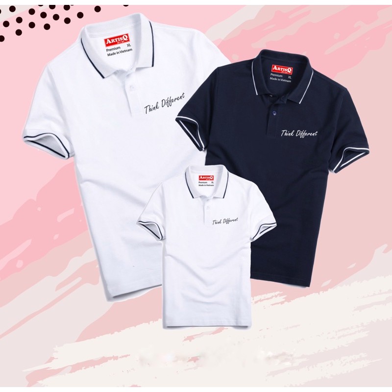 Áo Polo ArtisQ 80% cotton cá sấu thêu chữ sang trọng