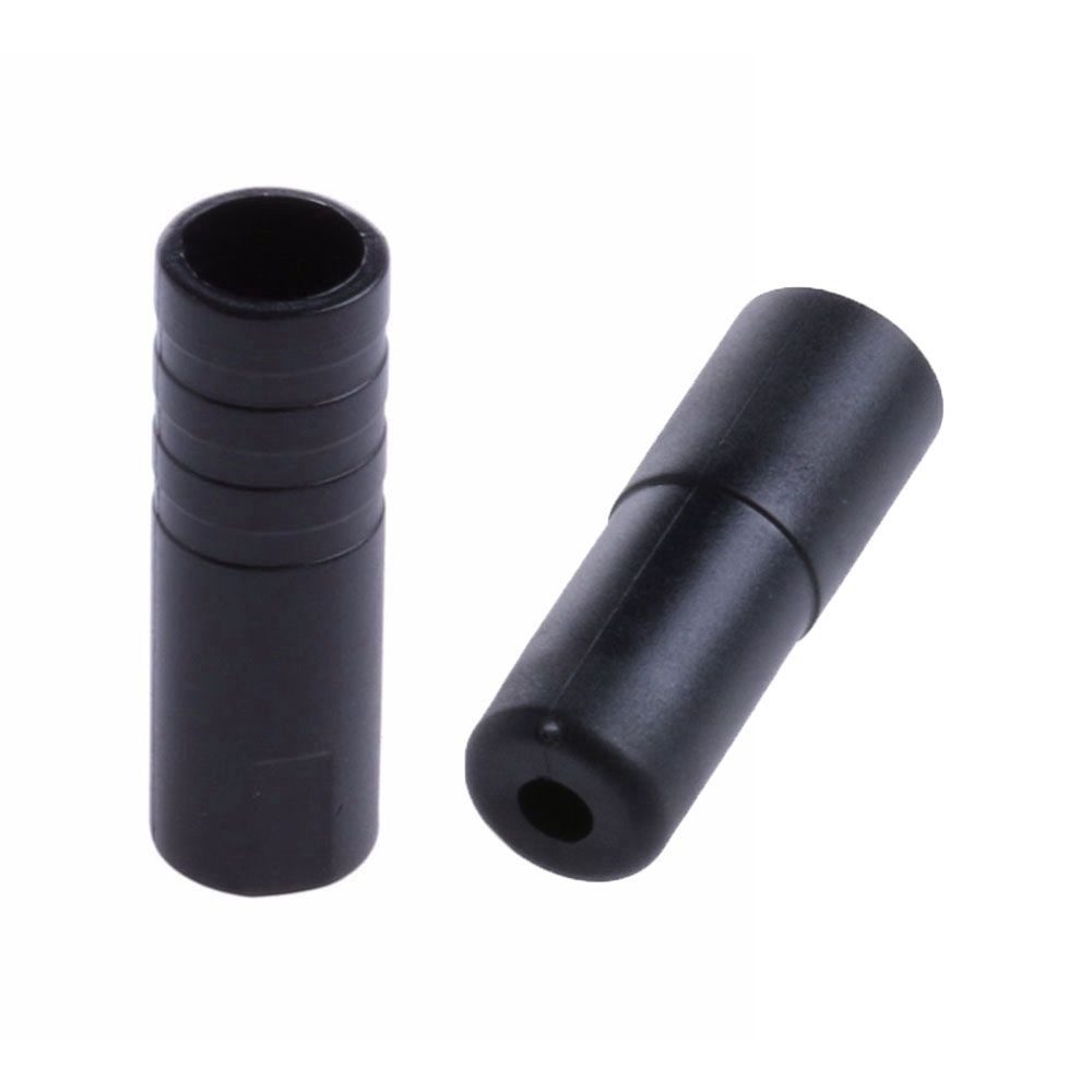 Set 50/100 đầu bịt ống dây phanh xe đạp bằng nhựa màu đen 4/ 5mm chất lượng cao