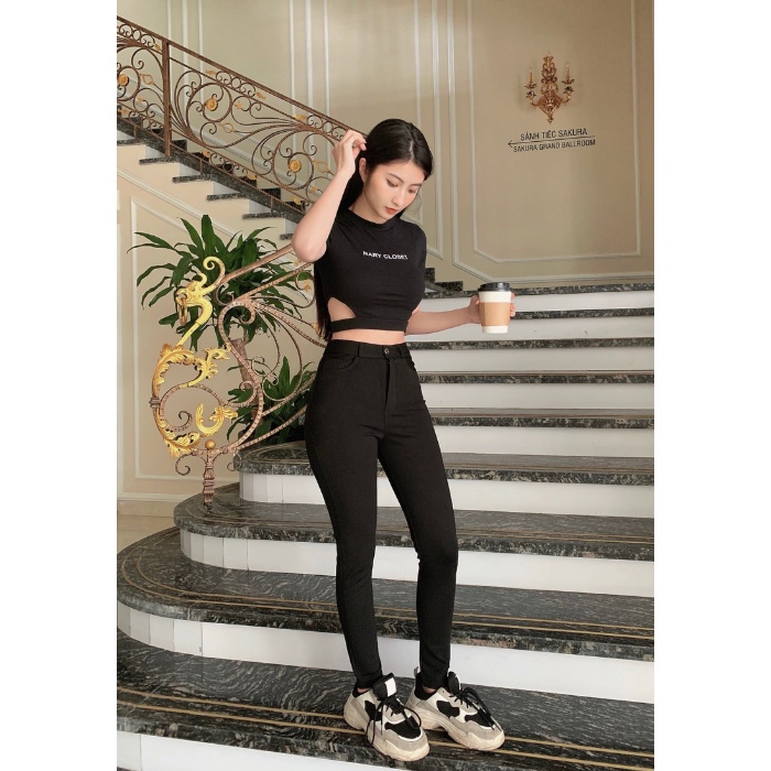 Quần tregging nữ lưng cạp cao dài dáng Susana thun ôm bó legging skinny