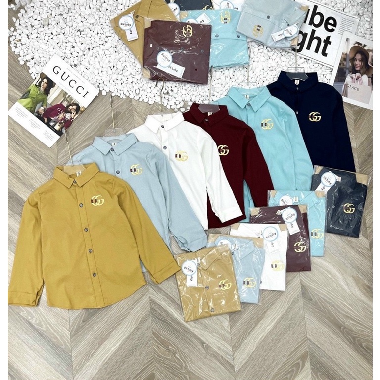 A028 ÁO SƠ MI DÀI TAY 6 MÀU ĐA DẠNG CHO MẸ VÀ BÉ CHỌN  18-28kg