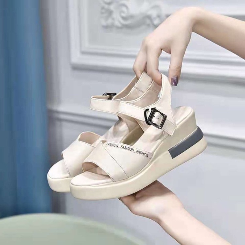 Giày sandal IELGY hở ngón đế xuồng phong cách Anh Quốc thời trang sành điệu dành cho nữ