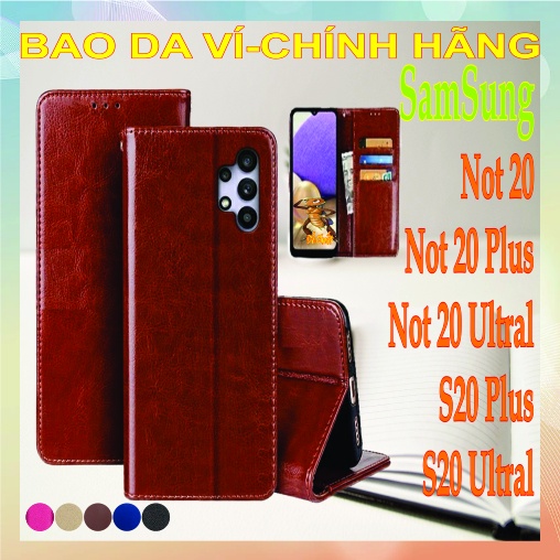 Bao da, ví đựng tiền, điện thoại samsung s20plus, s20ultral, not 20, not20plus, not 20ultral