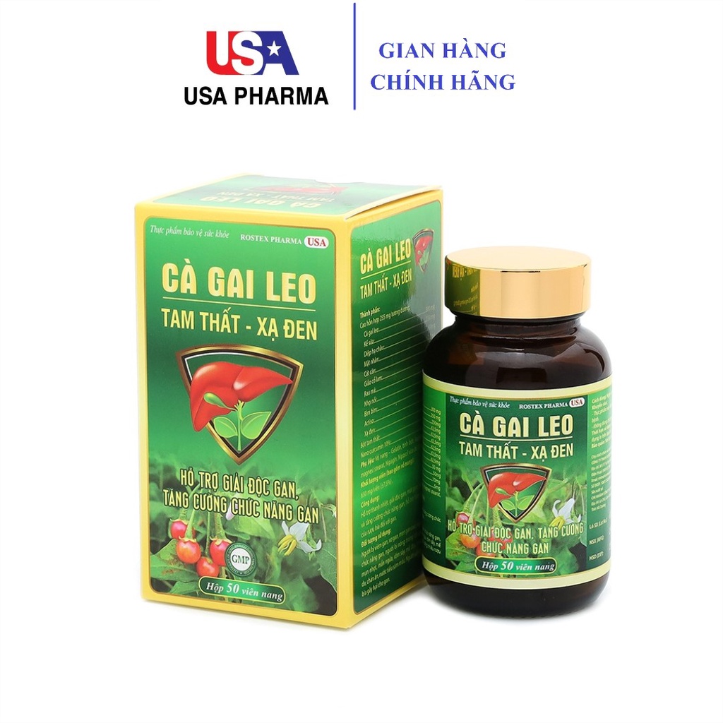 Bổ gan Cà Gai Leo Tam Thất Xạ Đen ROXTECH mát gan, giải độc gan - Chai 50 viên [Cà Gai Leo Tam Thất Xạ Đen]