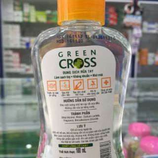 Green cross dung dịch rửa tay 100ml