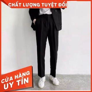 Quần Âu Nam - Quân Tây Nam Cao Cấp vải Lụa Co Giãn Chống Nhăn Kiểu Dáng Hàn Quốc Màu Xanh Than (CAM KẾT HÀNG ĐẸP) - Hàng