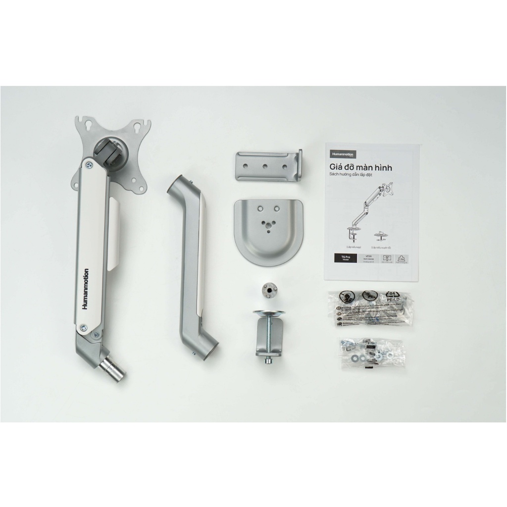 Giá đỡ màn hình Human Motion T6 Pro White/Gray
