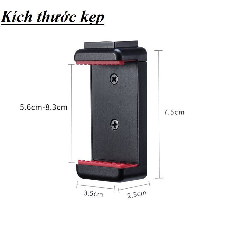Kẹp giữ điện thoại Ulanzi ST-07 có vị trí gắn đèn, mciro