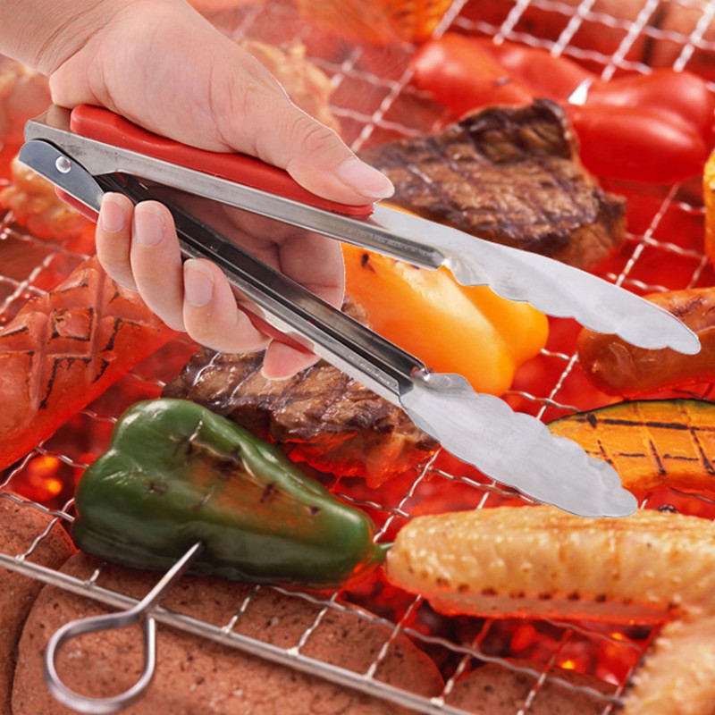 Kẹp inox dài gắp thức ăn nóng/ kẹp gắp đồ nướng BBQ tiện dụng PK Store