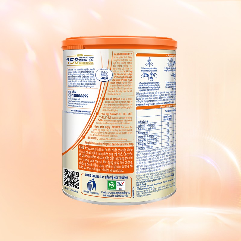Sản phẩm dinh dưỡng công thức Nestlé NAN INFINIPRO A2 1 lon 800g