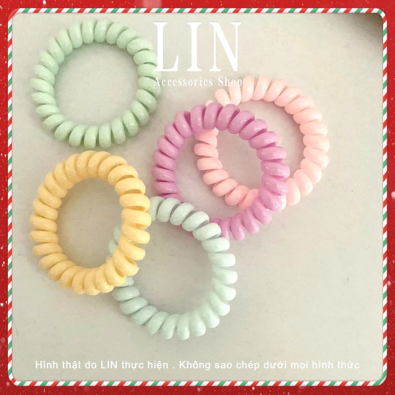 Cột Tóc Lò Xo LIN Màu Pastel