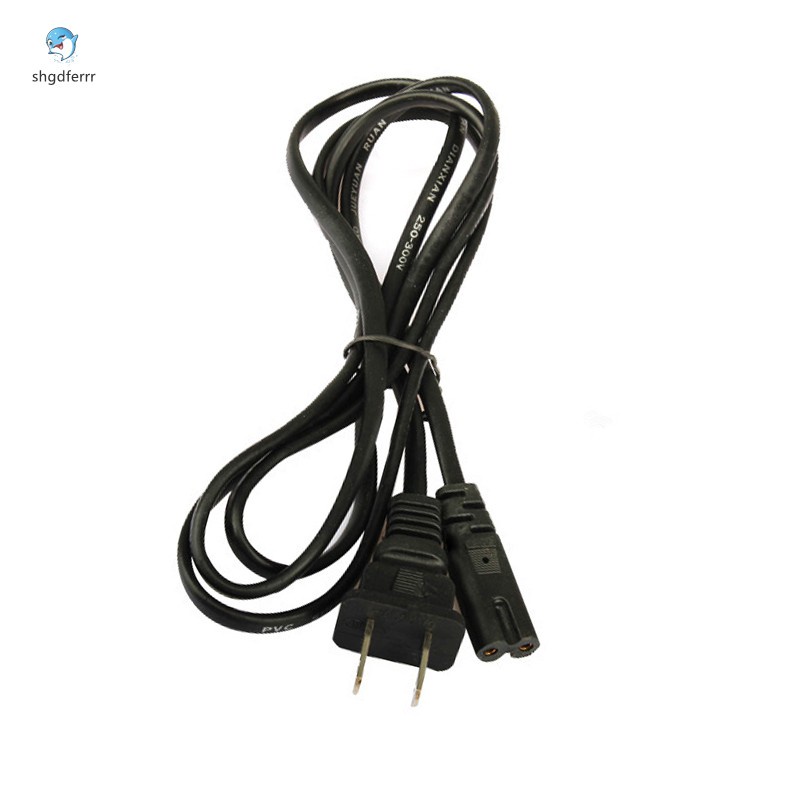 US 2-Prong Port AC Power Cord Cable For Sony PS2 PS3 Slim 50cm Edition