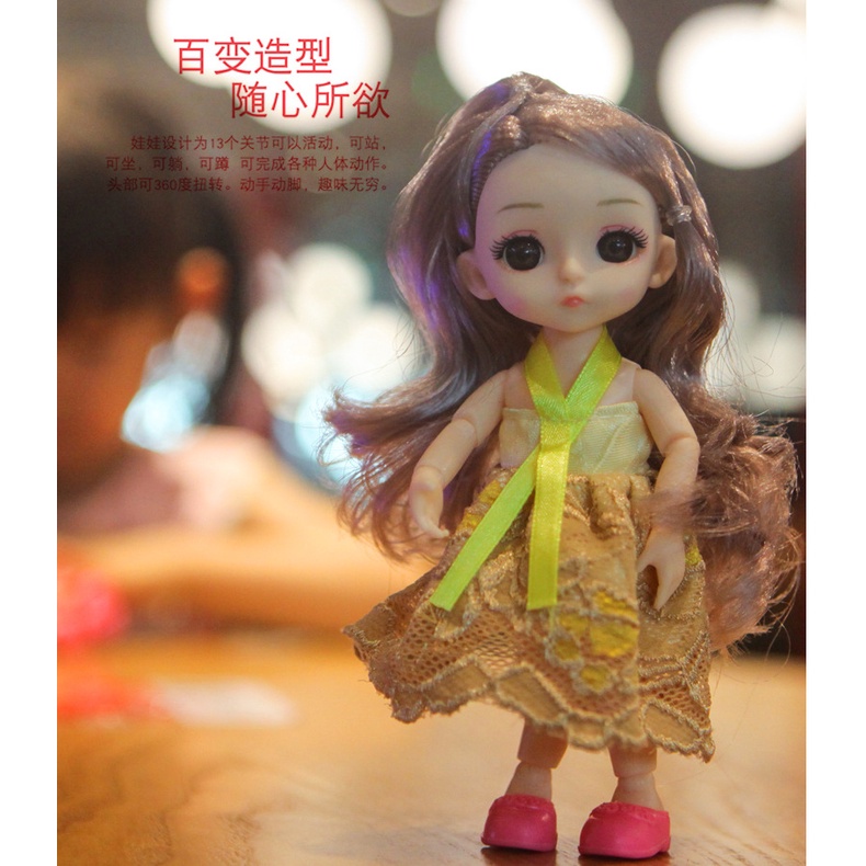 Búp bê 17cm búp bê loli xinh xắn đáng yêu đồ chơi cho bé gái E1033