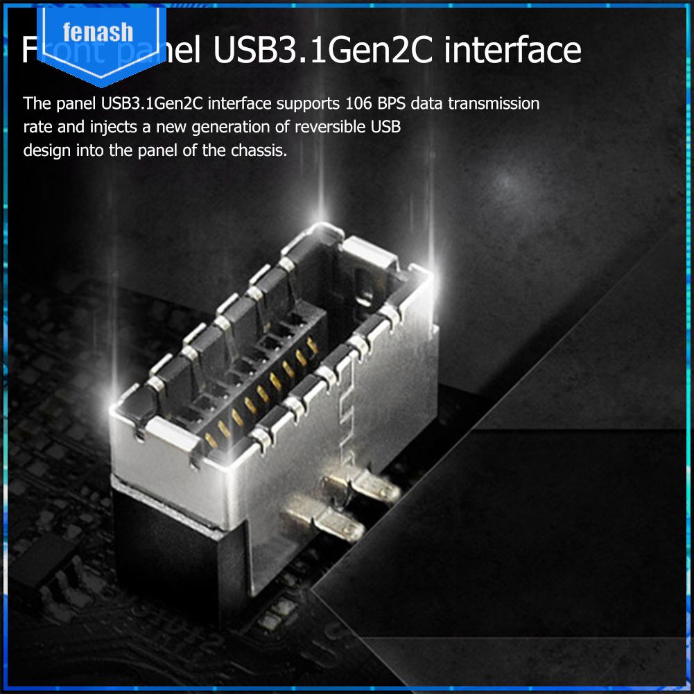 ✪Dây Cáp Mở Rộng Bo Mạch Chủ USB 3.1 Type E M Sang Type C Chuyên Dụng