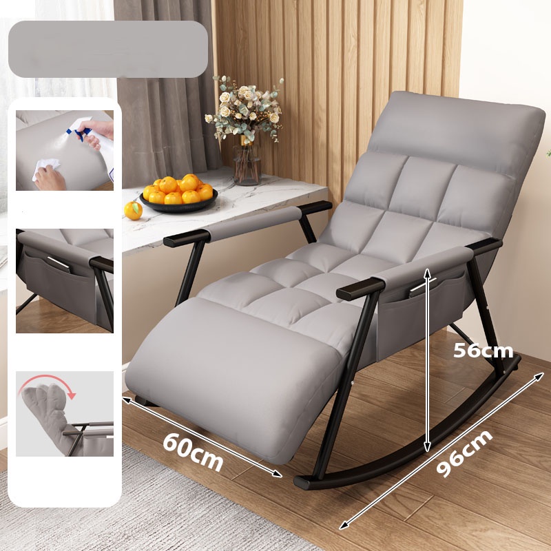 Ghế sofa bập bênh thư giãn, ghế ngồi đọc sách xem phim khung kim loại