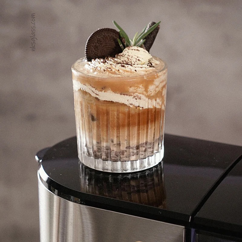 Ly thủy tinh - Ly cafe ISO.103-C size 300ml vân sọc, isoglass
