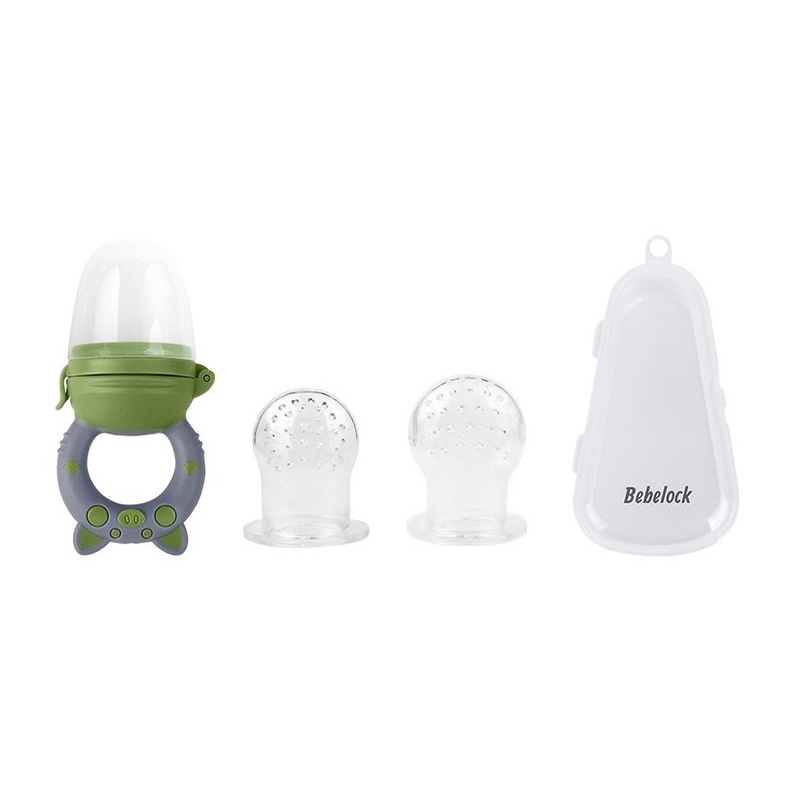 Set 2 túi nhai chống hóc silicon Bebelock Hàn Quốc