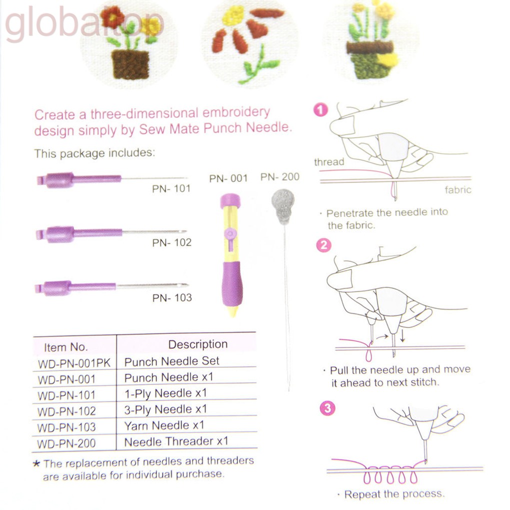 Bộ Dụng Cụ Thêu Thủ Công 3 Size