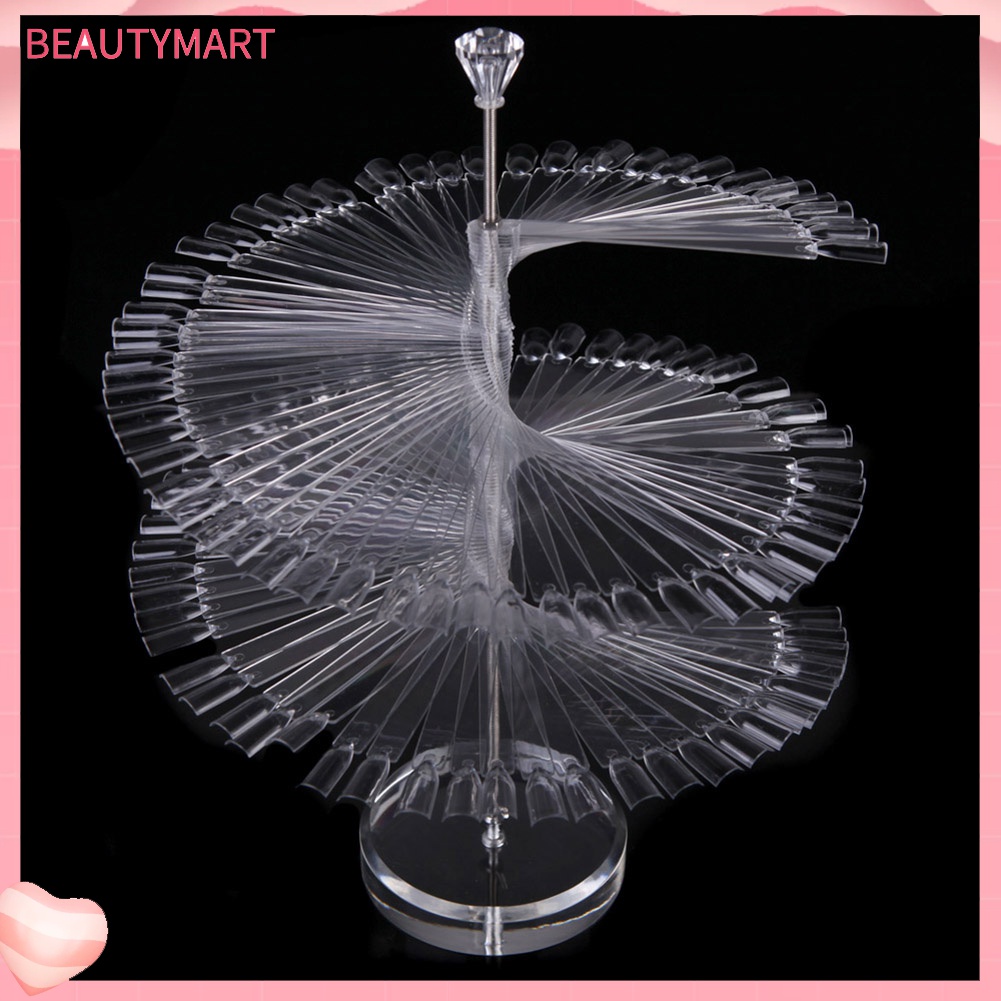 Giá Đỡ Trưng Bày 120 Móng Tay Giả Có Quạt Xoay