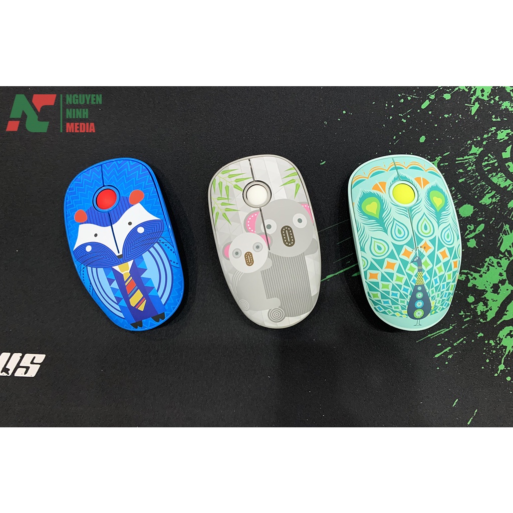 (Hàng Chính Hãng) Chuột Không Dây Họa Tiết Kute Forter V8 Slient Mouse