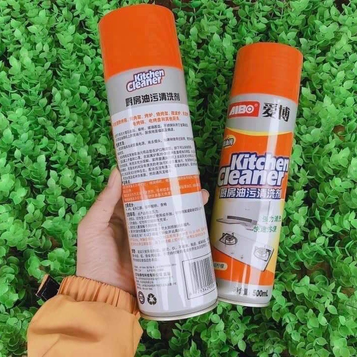 Bình xịt vệ sinh bếp bọt tuyết bình tẩy rửa đa năng siêu sạch Kitchen Clear dung tích 500ml - chai vàng cực mạnh PVN1746