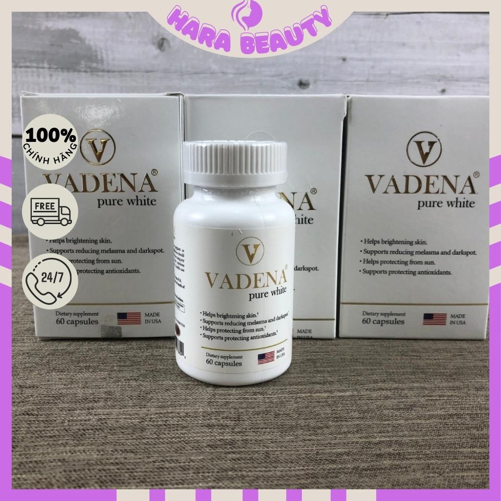 Viên uống chống nắng, viên chống nắng trắng da VADENA Pure white loại bỏ tác hại tia UV chính hãng Mỹ HARA BEAUTY