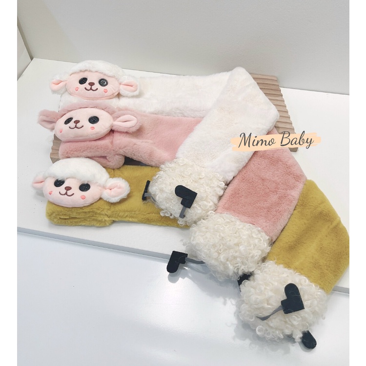 Khăn lông mềm mại gắn hình chú cừu dễ thương cho bé KL153 Mimo Baby