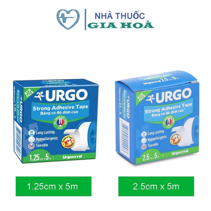 Băng keo lụa Urgo Urgosyval dính chắc, dễ dàng xé bằng tay