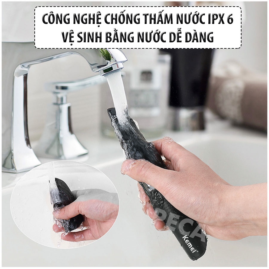 Tông đơ đa năng 4in1 KEMEI KM-5029 nhiều đầu thay thế chuyên dụng cắt tóc, cạo râu, cạo lông toàn thân, lông chân mày, t