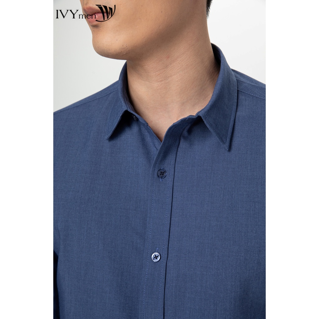 Áo sơ mi trơn basic nam IVY moda MS 17E3324