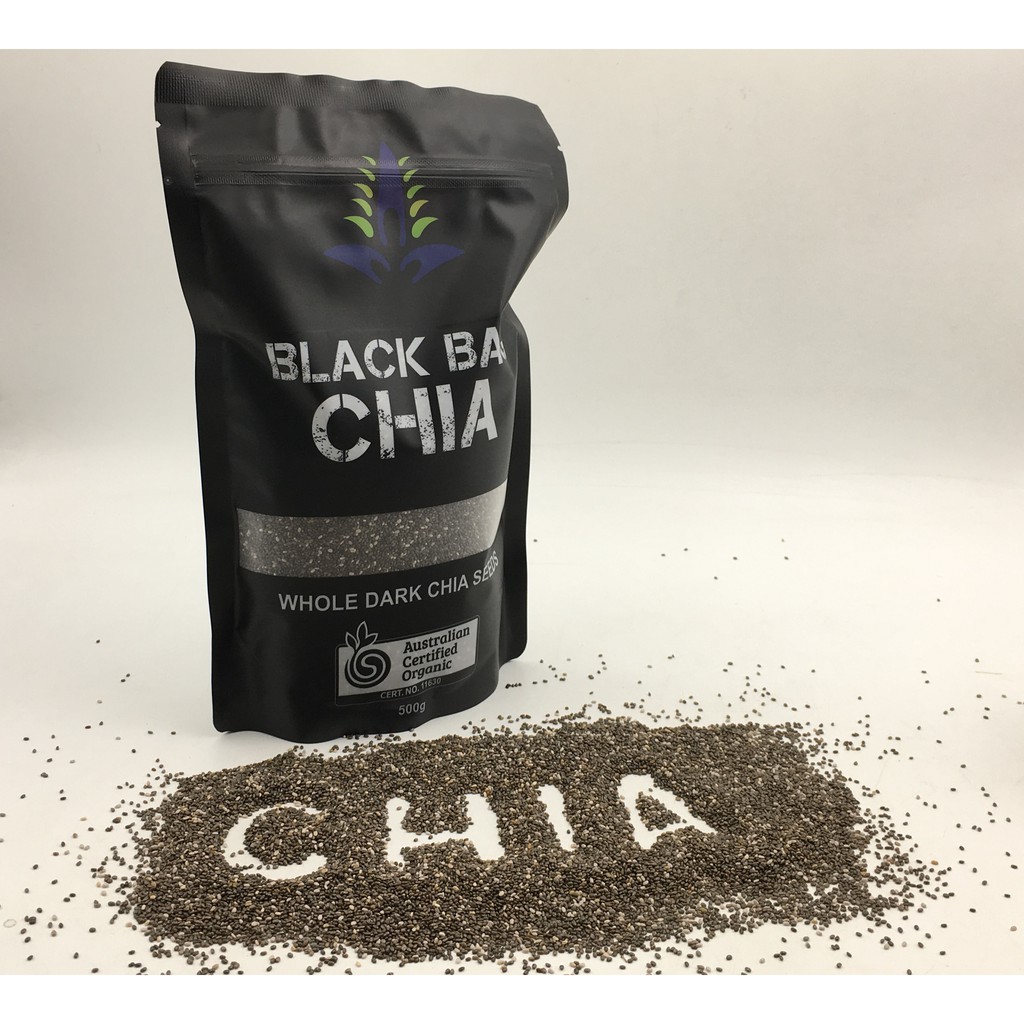 Giá sỉ 1 thùng 1 thùng Hạt chia của Úc hiệu Black Bag. khối lượng 500g x 20 gói = 10 kg.