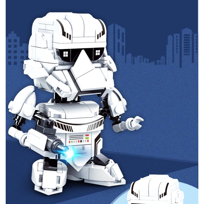 Mô hình đồ chơi lắp ráp xếp hình Lego Star War QBricks Lính Stormtrooper First Oder storm trooper chibi M38 - B0761N