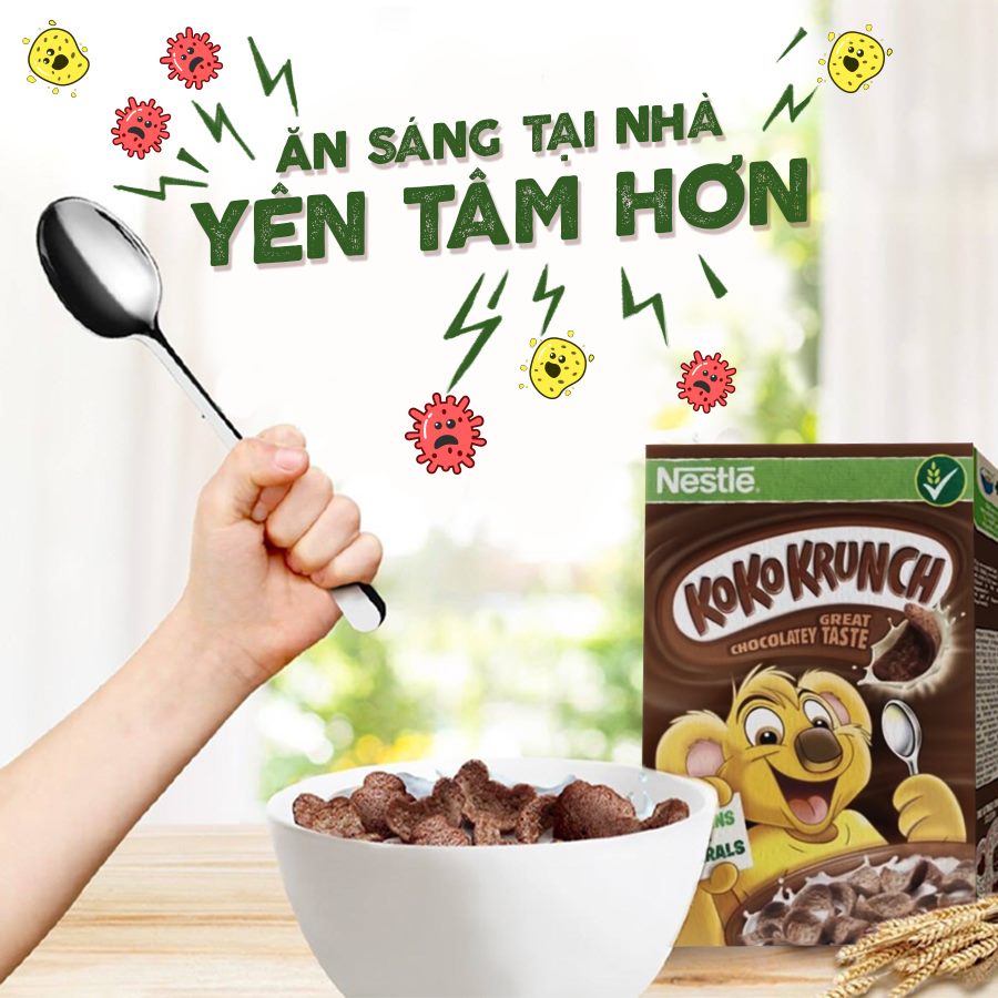 Bánh Ăn Sáng Nestle KoKo Krunch 170G dùng cho bé từ 18 tháng trở lên