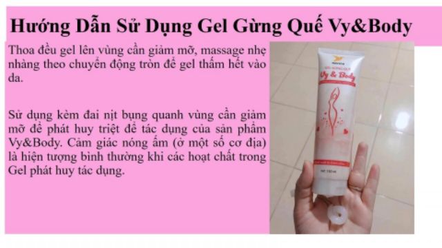 Gel tan mỡ gừng quế Vy&Body