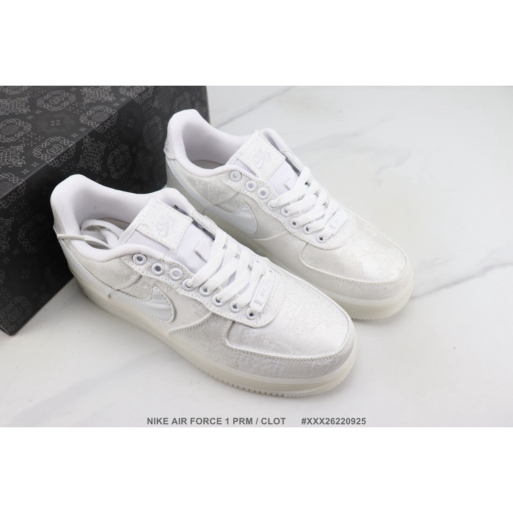 Giày Thể Thao AIR FORCE 1 PRM / CLOT AF1 Phiên Bản Giới Hạn 36-45