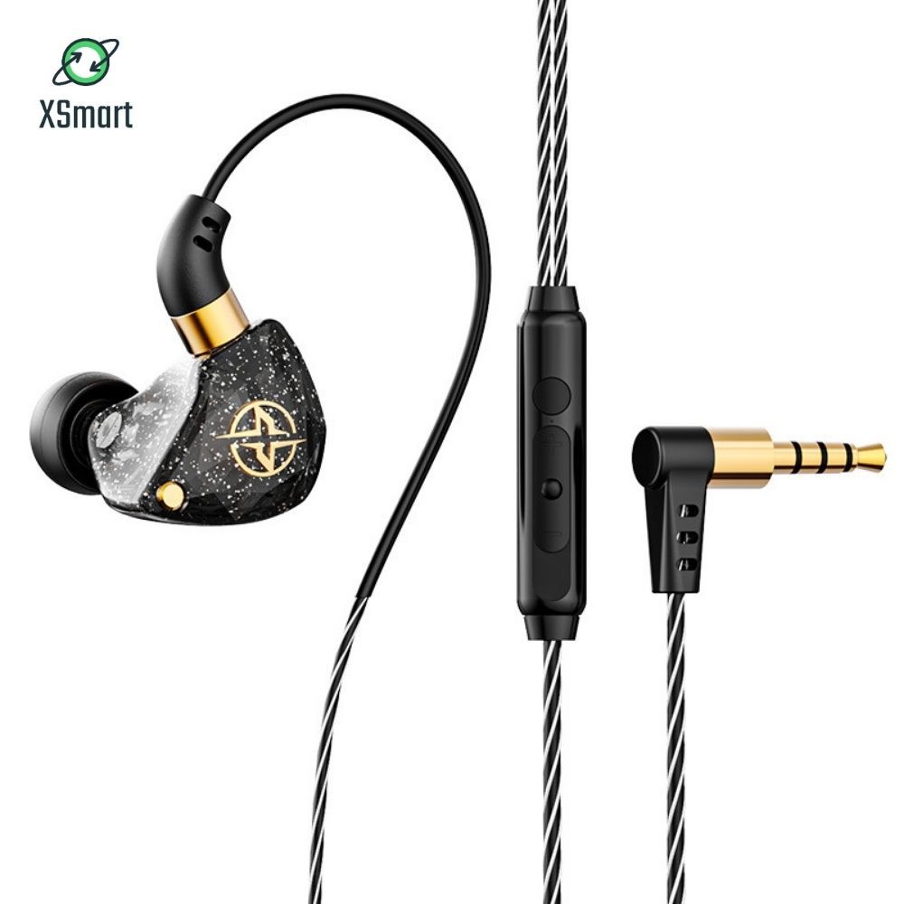 Tai Nghe Dây Nhét Tai Chống Ồn X6 Âm Thanh Siêu Bass Nghe Nhạc, Xem Phim, Chơi Game Cực Đã Tích Hợp Mic Lọc Âm, jack 3.5